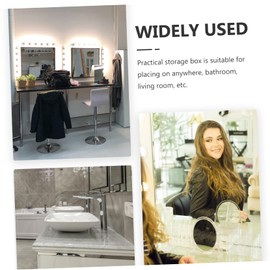 WOONEKY Desktop Makeup Cotton Pad Storage Box Organizer for Beauty Salon Home Use for Cotton Pads Nail Tools and Makeup Removers Neatly Displays Essentials