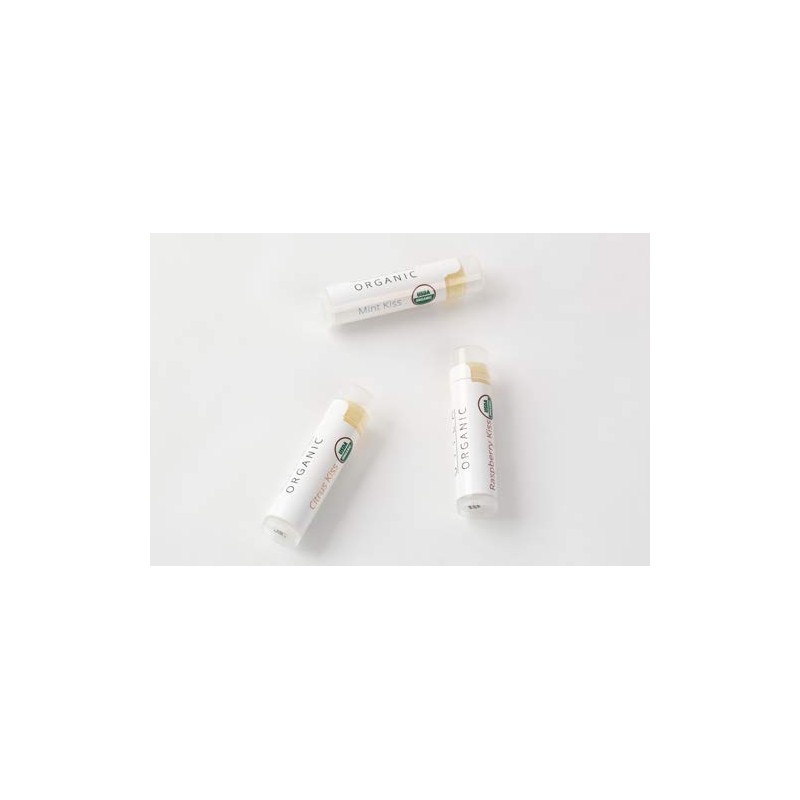 Organic Lip Balm, Utila Organic Raspberry Kiss (Raspberry), 0.1 oz