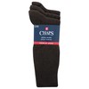 Chaps Men's Solid Rib Casual Crew Socks with Embroidered Logo
