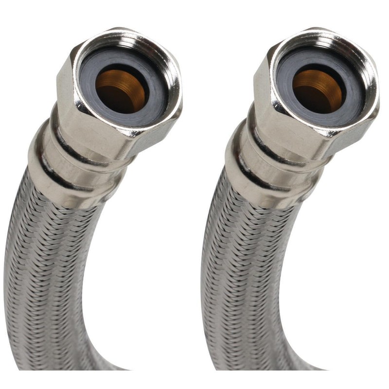 Fluidmaster B1H18 Water Heater Connector, Braided Stainless Steel - 3/4