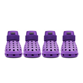 Dog Shoes Paw Protection Outdoor - Dog Shoes Waterproof, Easy to Put on and Take Off, Breathable, Non-Slip, Easy to Clean Dog Boots for Summer Heat and Winter Snow (Purple, XS)