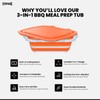 XL Collapsible BBQ Prep Tub with Cutting Board & Drain