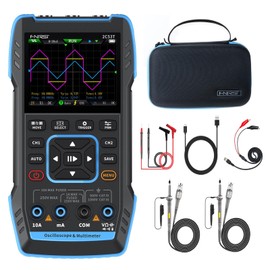 WESTOBiG FNRSI Newest Upgraded 2C53T with 2 P6100 Probe 3In1 Oscilloscope/Multimeter/DDS Signal Generator 50MHz Bandwidth 250MS Sampling Rate 20000 Count RMS for Voltage, Current, Capacitor, Resistor, Diode