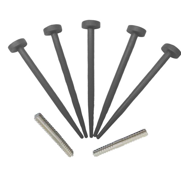 FlexiBorder Lawn Edging - 5 x GREY Spare Garden Pegs