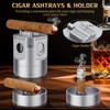 XIFEI 8-in-1 Desktop Cigar Lighter with Straight V-Cut Cutter, 3