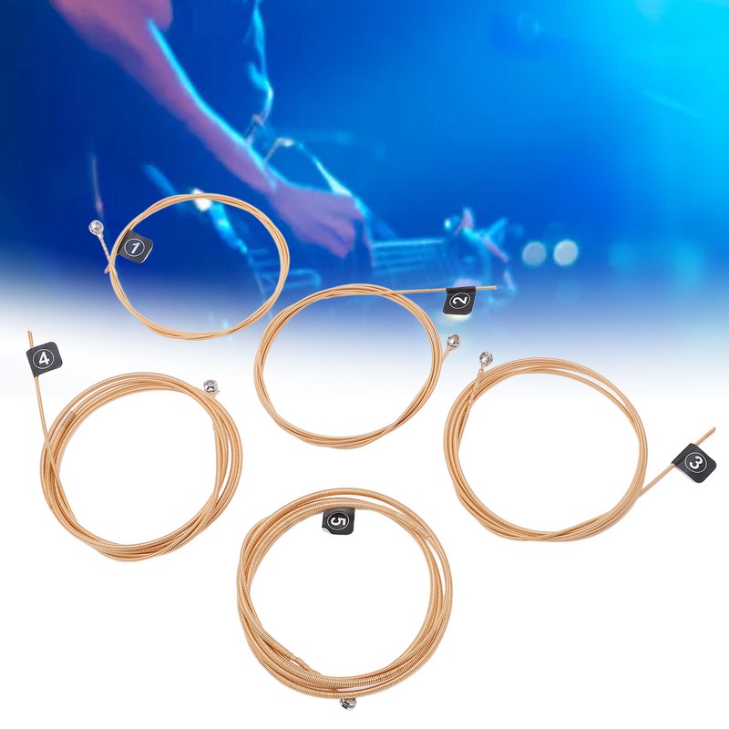 5 String Bass Strings Replacement Professional Metal Wooden Bass Guitar