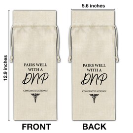 Graduation Wine Bag DNP Degree Wine Gift Bag Graduation Gift for Doctor Nurse Practice Med School Farewell Graduation Gifts