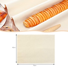 Pack of 4 Linen Cloth Bread Baking, 100% Natural Linen Dough Cloth 75 x 45 cm, Baking Towel, Premium Bread Baking Accessories for Dough, Baguette and Baking