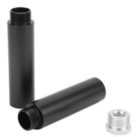 Annadue Microphone Stand Extension Tube, 2-Piece Microphone Holder Extension Rod Set, 5/8 Inch Female to 5/8 Inch Male Microphone Extension Tube, with 3/8 Inch Female to 5/8 Inch Male Thread Adapter