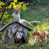 WHDPETS Cat House for Outdoor Cats, Weatherproof Feral Cat House