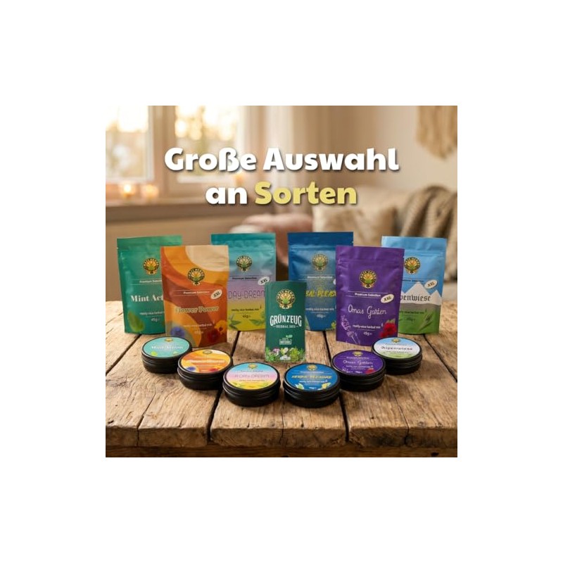 HAZY HERBS Premium Selection Herbal Tea Mix "Grandma's Garden" -
