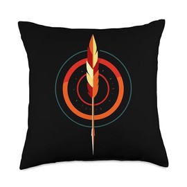 Lawn Darts Yard Darts SteMi Apparel Lawn Jarts Javelin Target Bullseye Yard Darts Throw Pillow, 18x18, Multicolor