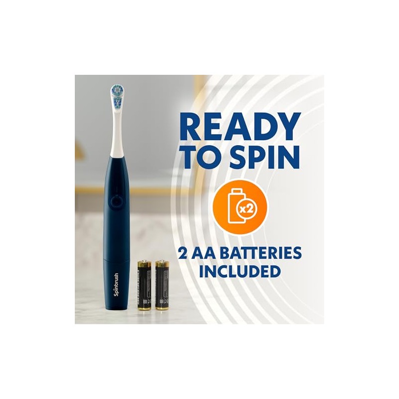 Spinbrush Smart Clean - Cepillo de dientes eléctrico con pilas,