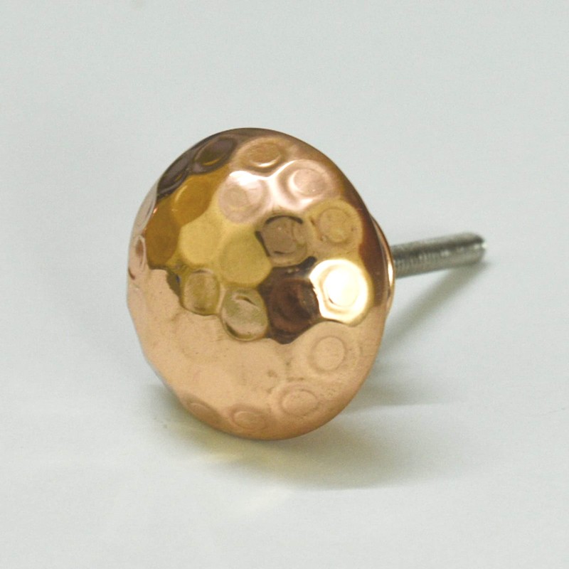 ARTISNO Hammered Copper Door Knobs Cabinet Pulls - Decorative Drawer