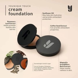 YOUNIQUE MINERAL TOUCH CREAM FOUNDATION- Chiffon - 4C