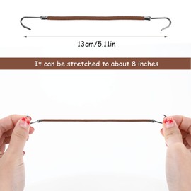 Sibba 36 Pieces Elastic Hook Hair Tie Hooks Hair Cord Bungee Hair Ties Styling Ponytail Holder for All Hair Types