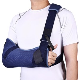 Willcom Arm Sling Shoulder Injury Immobilizer, Medical Sling with Waist Strap for Men and Women, Support Brace for Rotator Cuff Torn Hand Wrist Elbow Clavicle Post-Surgery Gifts (Medium)