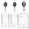 MAIHUO 3 Pack Retractable Badge Holder,Dual Card Slots Id Card