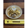 Unknown Western Gold Solid Metal Oval Belt Buckle with 2