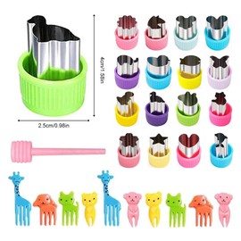 Cookie Cutters Set, 27 PCS Sandwich Cutter and Sealer Set, Sandwich Cutters, Cookie Cutters Bread Cutter for Bento Lunch Box Mold Supplies Vegetable Fruit Crust Shapes Cookie Cutters