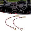 Ymiko Car Door Speaker Wiring Harness, 1 Pair Black ABS