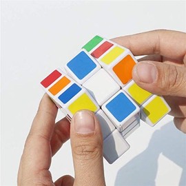 Cube Speed Cube, 3 x 3 x 3, World Standard Color Scheme Ver.2.0, Smooth Rotation, Competition Specific, 3D Puzzle (6 Sides Complete Capture Included) (White Body)