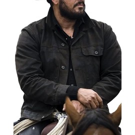 Men’s Cole Hauser TV Series Rip Stone Wheeler Rench Style Stylish Black Cowboy Jacket-Be the Alpha in Your Pack (US, Alpha, 3X-Large, Regular, Regular, BLACK)