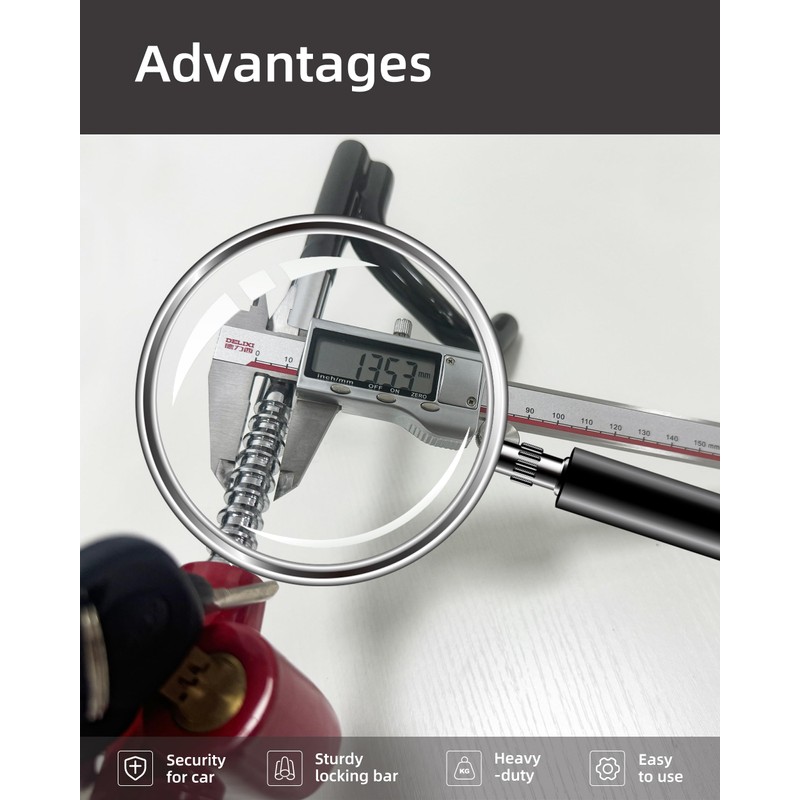 Dodomes Steering Wheel Lock Anti-Theft Heavy Duty Secure Car Device,