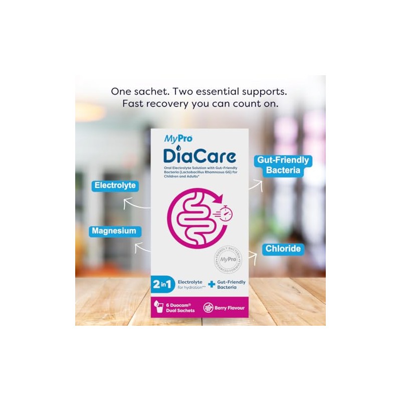 DiaCare Berry Electrolytes and Probiotic | Berry Flavour Oral Electrolyte