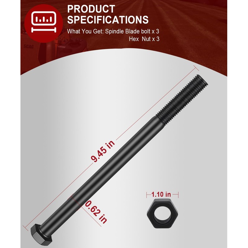 04001-41 & 04020-09 Blade Bolt & Nut Kit 5/8-11 x
