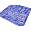 Tenedos Blue Recycled Glass Mosaic Tile Square 7/8 Inch Pattern