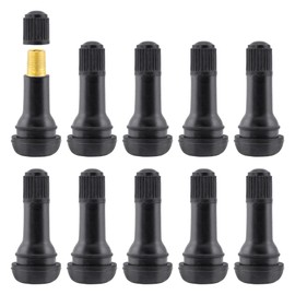 Desenda 10 PCS TR413 Rubber Snap-in Tire Valve Stems Sturdy Replacement Tyre Valves Stems for 0.453" Tubeless Rim Holes on Cars, Go-karts, Trucks, Lawn mowers, Trailers