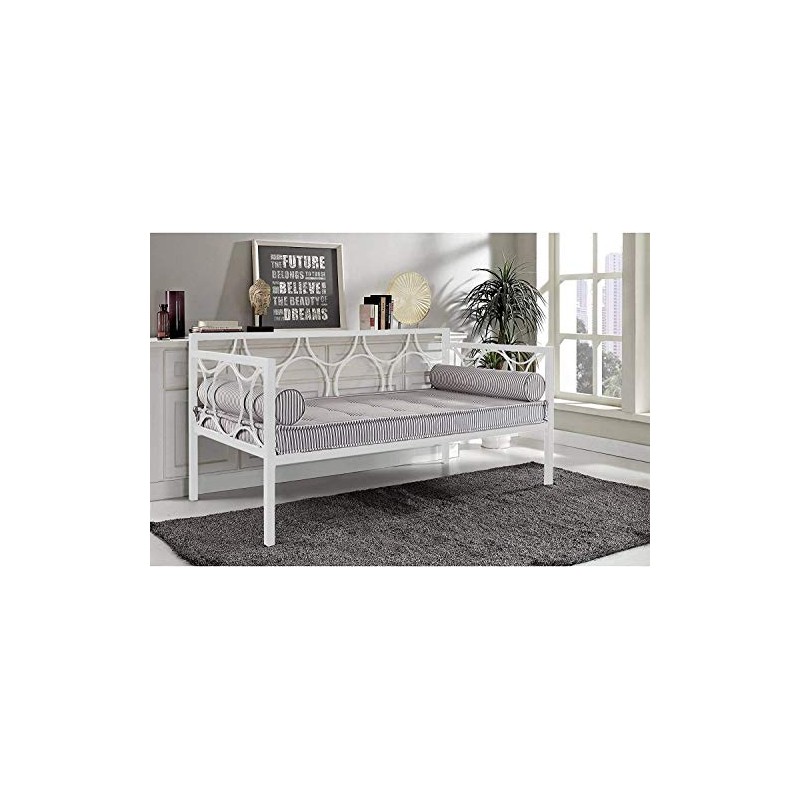 Daybed Skirt with Split Corners Twin Size Dust Ruffle Bedskirt-Bed