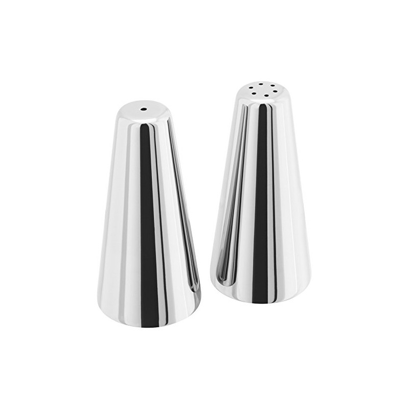 Stellar Large Salt and Pepper Pair, Stainless Steel, Silver