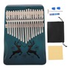 Finger Thumb Piano 17 Keys Exquisite Engraved Pattern Wood Kalimba