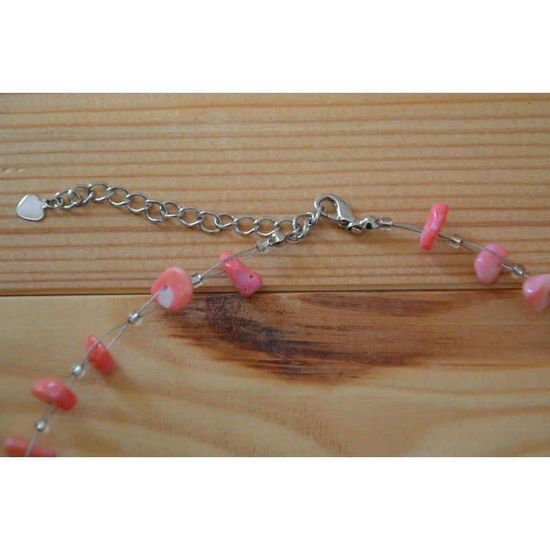 Chic-Net ladies necklace Murano glass flowers rectangle beads glass beads