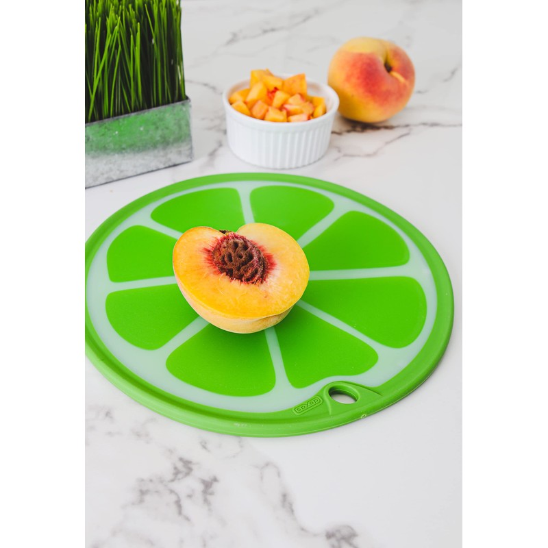 Dexas Citrus Slice Cutting Board/Serving Board 9 inches, Lime