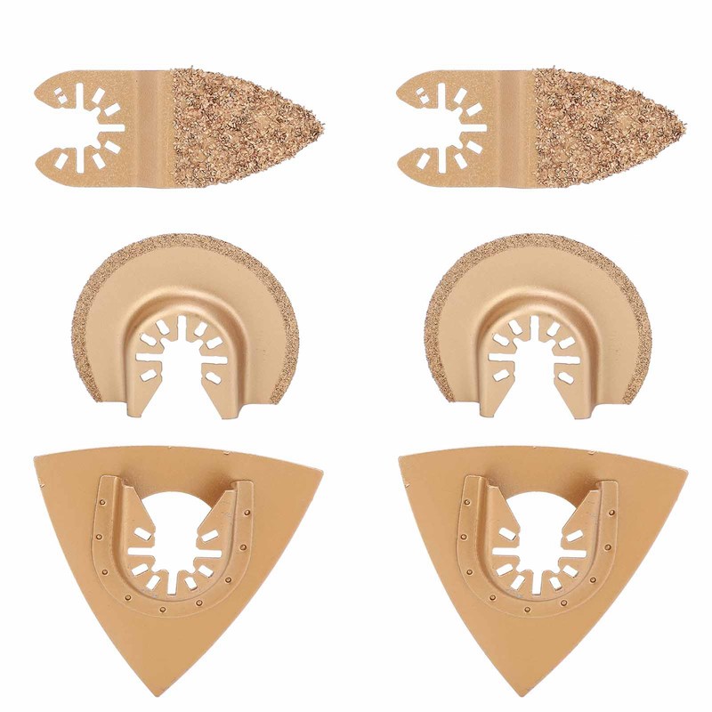 6PCS Hard Alloy Saw Blades Multifunctional Oscillating Saw Blades Tool