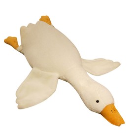 Stuffed Animal Toy Big White Goose Shape Simulation Design Cute Beautiful Soft Comfortable Plush Pillow ToyBig White Goose 90cm