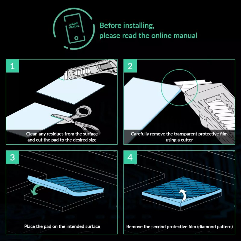 ARCTIC TP-3 Premium Performance Thermal Pad 200x100x1.0mm (2 Pack) Conductive