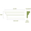 Ekena Millwork CRH07X33 33-Inch Bottom Width x 36 1/2-Inch Top