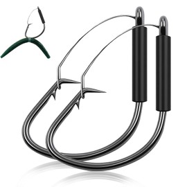 9KM DWLIFE Weedless Wacky Rig Hooks 25Pcs Weedless Hooks Sharp Corrosion-Resistant Wacky Worm for Bass Fishing Neko Rig