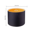 LgowithU Fabric Lampshade, Medium Drum Lampshade for Table Lamp, Wall