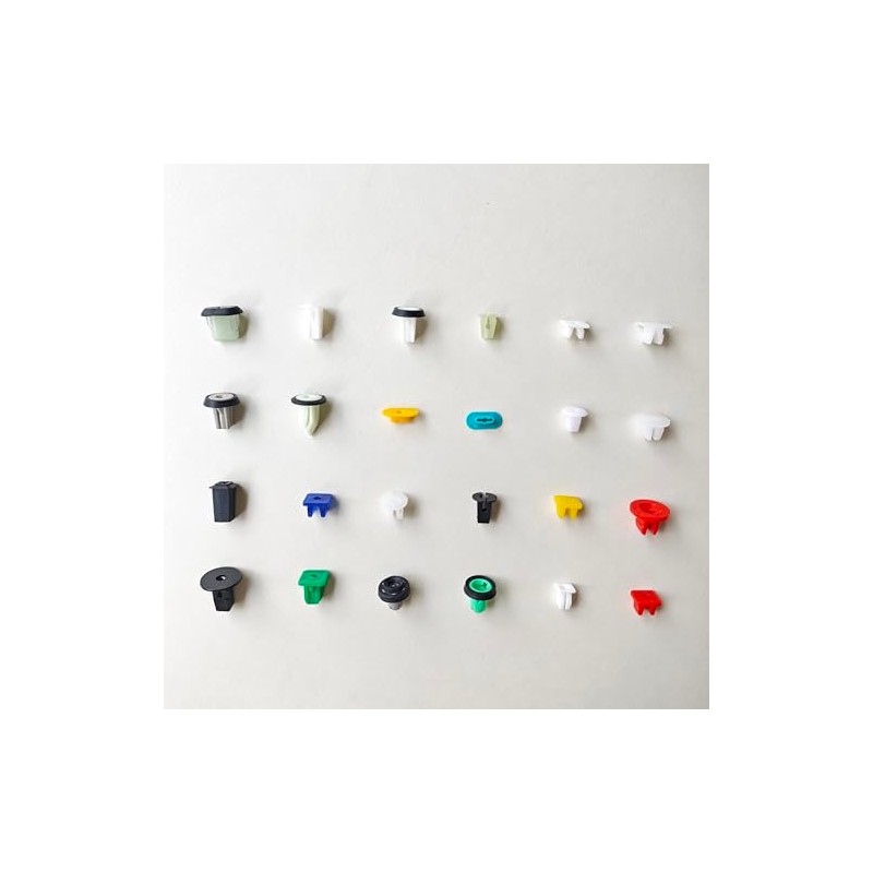 200 Pcs Mixed Auto Car Nylon License Plate Screw Inserts