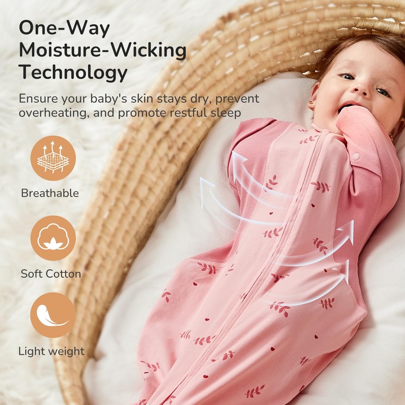 Transition Swaddle Sleep Sack, 3-6 Months, 12-18 lb, Arms In/Out,