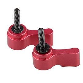 CAMVATE M4 Male Threading（15mm long） Rotating Knob Adjustable Thumb Lever Screw (Red)