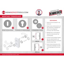 JUVA Door Handle Set Bathroom Door Handle L Shape Door Handle Room Door on Round Rosette LDH 2188 Toilet Toilet Matte Brushed Stainless Steel 1 Set Door Handle Set with Mounting Material