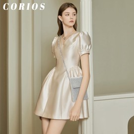 CORIOS Women's Evening Bag Rhinestone Clutch Bag Shiny Diamond Handbag Chain Shoulder Bag Wedding Bridal Purse Elegant Luxury Shoulder Bag Small Bag for Banquet Party Prom, silver, Retro