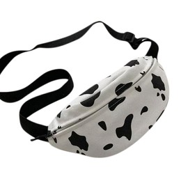 AIBEARTY Women Girls Fashion Cow Print Waist Bag Fanny Pack Pouch Sport Belt Bag Hip Chest Crossbody Shoulder Purse
