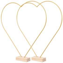 COHEALI 1 Set Love Garland Hoop Wreath Making Rings Metal Wreath Frame Metal Craft Hoops Dream Catcher Ring Heart Ring centerpieces Flowers Decoration Hoops for Crafts Iron Plant Bracket